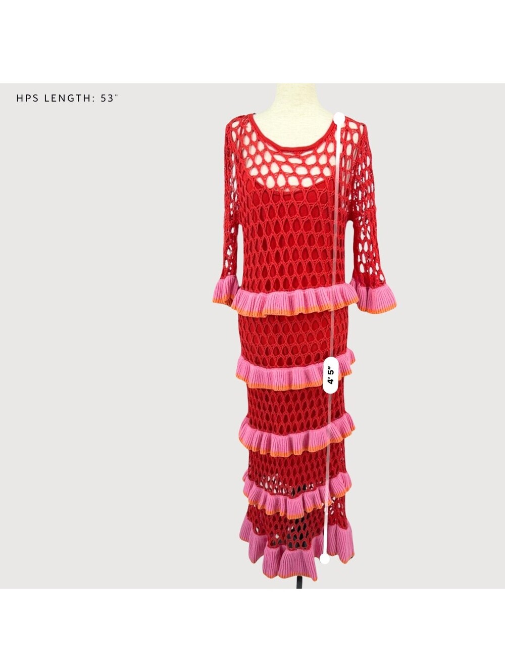 Never Fully Dressed Valentina Crochet Maxi Dress L/XL - Picture 7 of 9
